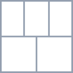 five, picture container, Blank 5 Grids Collage Classic Collage Template