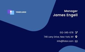 Blue Marketing Business Introduce Business Card