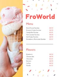 restaurant, food, cafeteria, Dessert Menu Template