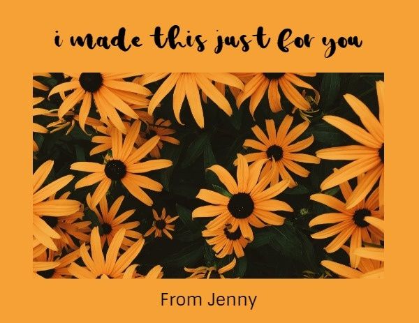 diy, floral, flower, Orange Daisy Friend Gift Card Label Template