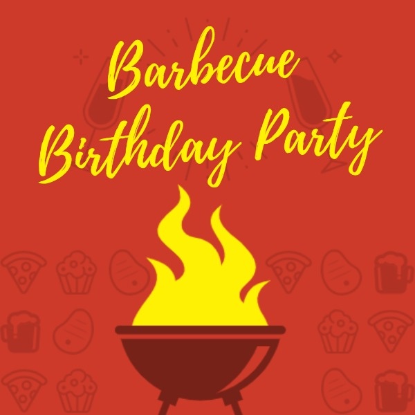 Barbecue Birthday Party Instagram Post