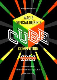 gaming, fun, entertainment, Rubik Cube Competition Poster Template