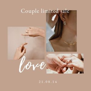 earrings, ring, brand building, Jewelry Sale Promotion Branding Post Instagram Post (Square) Template