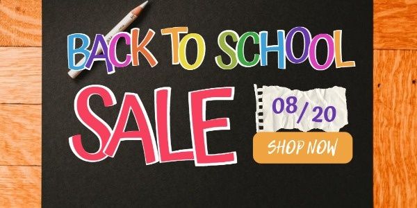 promotion, store, shop, Back To School Season Sale Twitter Post Template