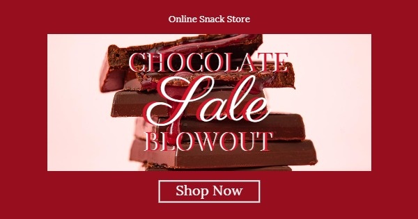 Red Chocolate Online Sale Banner Ads Facebook Ad Medium