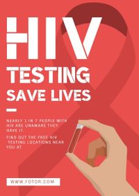 hiv 测试 英文海报