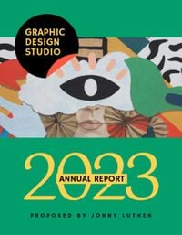 designer, designers, minimalist, Green Abstract Literary Graphic Design Studio Annual  Report Template