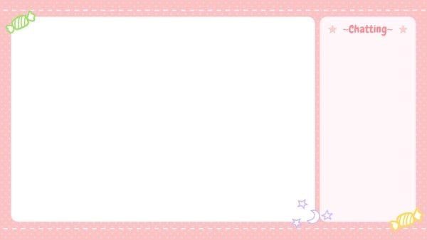 Pink Twitch Cute Overlay Banner Twitch Webcam Overlay