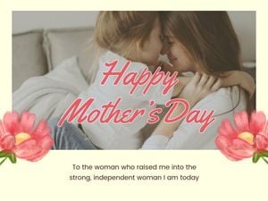 greeting, mothers day, love, White Happy Mother's Day Card Template