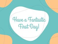 back to school, autumn, study, First Day  Card Template