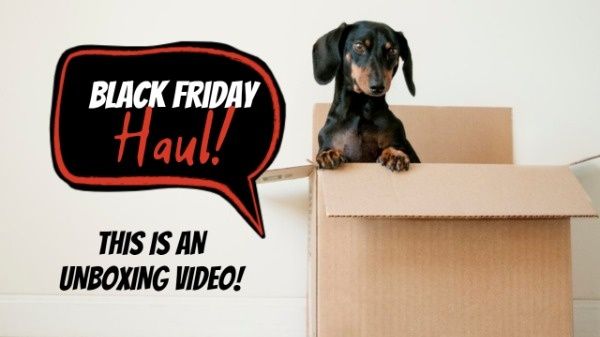 holiday, festival, buy, Black Friday Unboxing Video Youtube Thumbnail Template