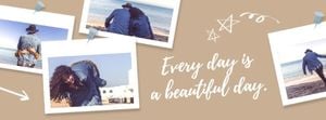 イエローカップルビーチ写真カバー Facebookカバー