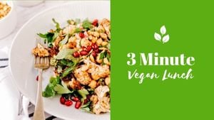cooking, diet, dieting, Vegan Lunch Youtube Thumbnail Template
