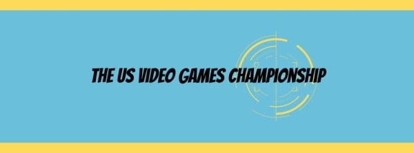 Blue Video Game Championship Advertisement  Facebook Cover