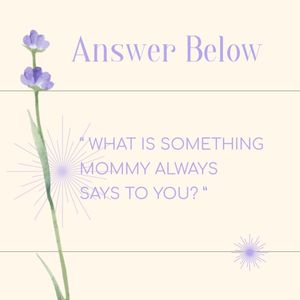mothers day, mother day, event, Light Yellow And Purple Illustration Mother's Day Q&A Instagram Post Template