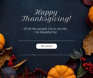 thank you, gratitude, blessing, Blue What Are You Grateful For Thanksgiving Facebook Post Template