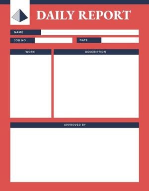 task, list, progress, Red Simple Modern Work Daily Report Template
