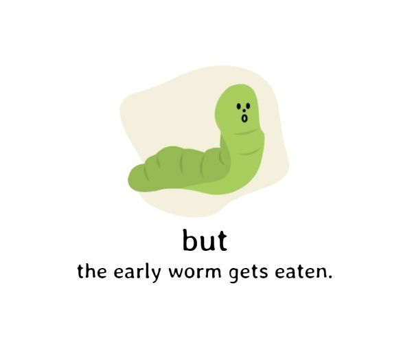 worm, eaten, quote, Early Bird Facebook Post Template