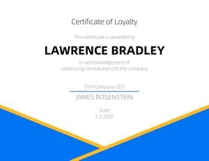 certificate of membership, membership, conference, Loyalty Certificate Template