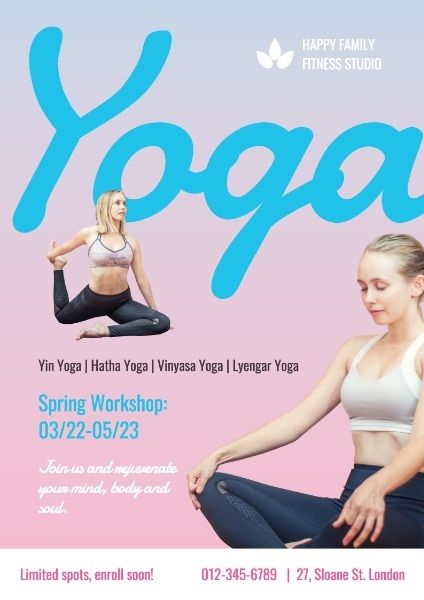 yoga class poster