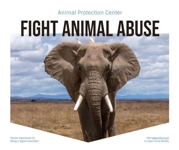 aminal, pet, animals, We Need To Fight Animal Abuse  Facebook Post Template