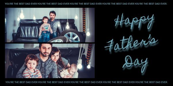 Black Cool Father's Day Collage Twitter Post
