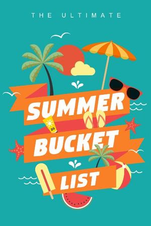 season, summer time, journey, Summer Bucket List Pinterest Post Template
