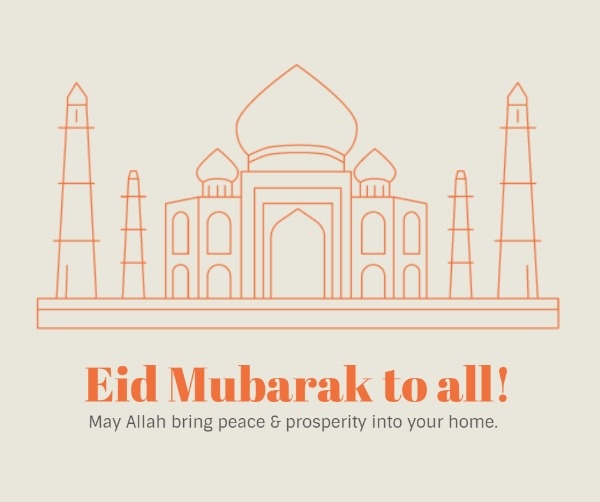 Cute Eid Mubarak Festival Facebook Post