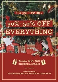 Green And Red Christmas Sale Flyer