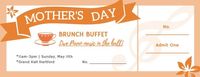 piano, mothers day, restaurant, Mother's Day Ticket Template
