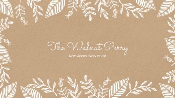 vintage, classic, retro, Yellow Kraft Paper Botanical Banner Youtube Channel Art Template