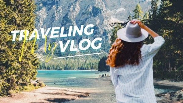 trip, journey, holiday, Simple Travel Vlog Youtube Thumbnail Template