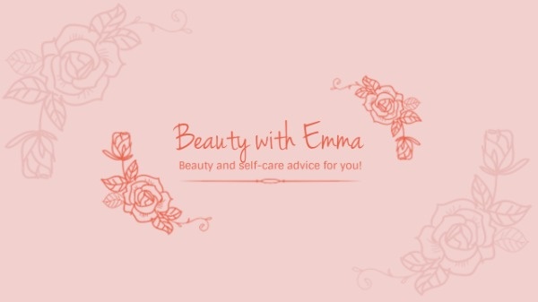 Pink Floral Classic Banner Youtube Channel Art