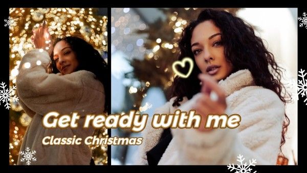 christmas, holiday, lifestyle, Fashion Get Ready With Me Youtube Thumbnail Template