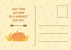 fall, season, pumpkin, Autumn Greetings  Postcard Template