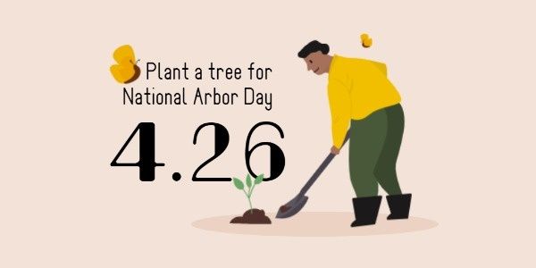 tree, plant tree, environment, National Arbor Day Twitter Post Template