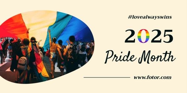 lgbt, love, fight, Yellow Simple Pride Month Twitter Post Template