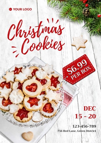 Christmas Snacks Sale Poster