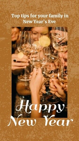 social media, party, hands, Gold White New Year Family Celebration Instagram Story Instagram Story Template