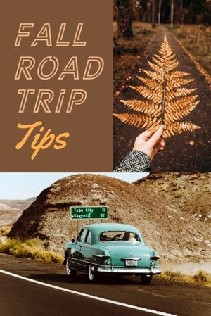 autumn, travelling, traveling, Fall Road Trip Tips Pinterest Post Template