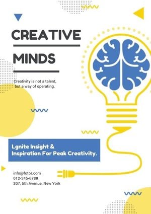 creative mind, creative, mind, Graphic Design Poster Template