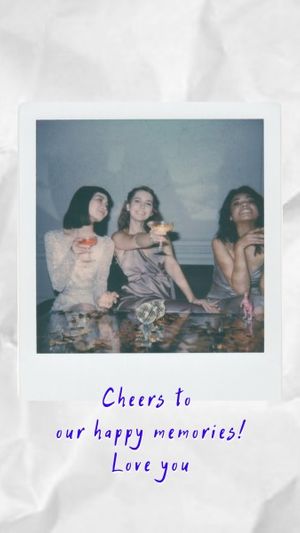 performance, friend, girl, Cheers To Our Happy Memories Instagram Story Template