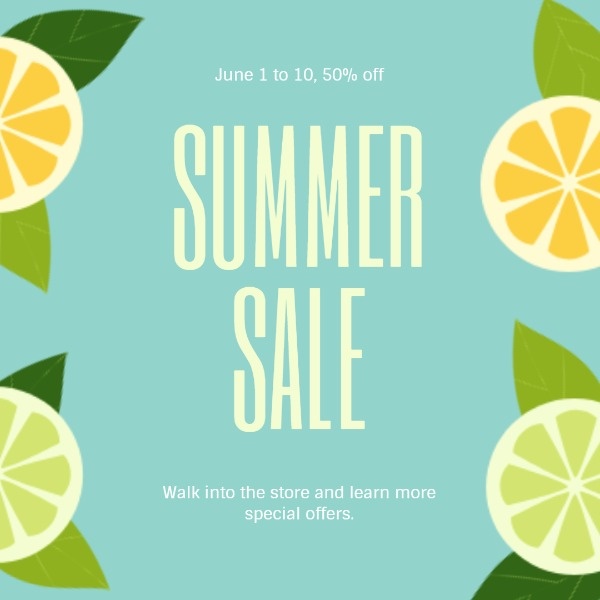 Summer Sale Promotion Instagram Post