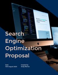 modern, digital, marketing proposal, Minimalist Search Engine Optimization   Proposal Template