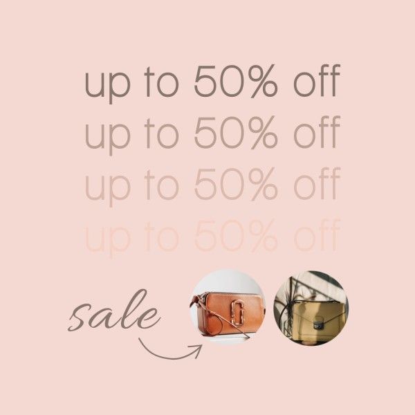 Pink Fashion Bags Sale Instagram Post
