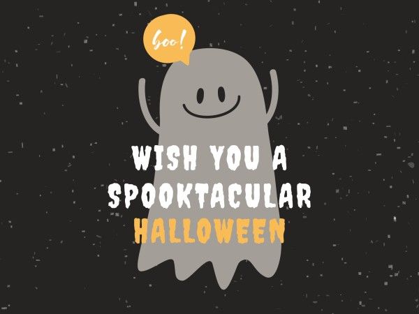 wishing, holiday, celebration, Cute Halloween Greeting Card Template