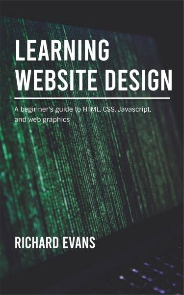 website development, code, coding, Dark Green Website Design Book Cover Template