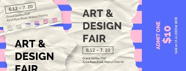 Art Design Fair Ticket Ticket