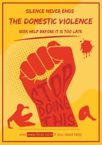 family, men, women, The Domestic Violence Poster Template