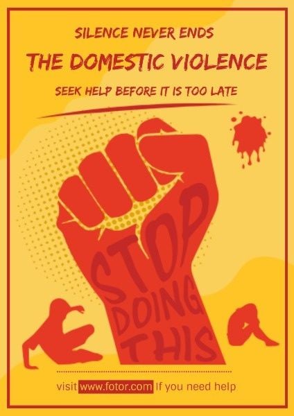 家庭暴力 英文海报